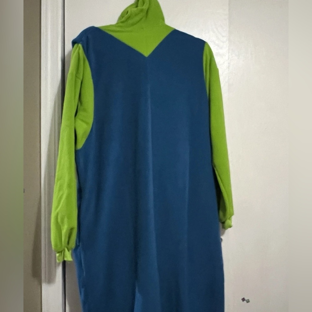 NWT Bandai Sazac Luigi Kigurumi Costume, Union Suit,Onesie.  Adult Fit One Size. - Picture 3 of 16